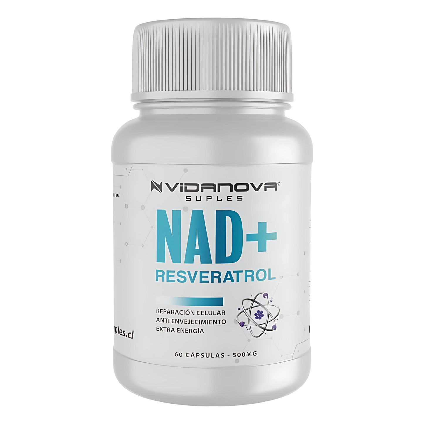 NAD+ Resveratrol 500mg - 60 Cápsulas Original